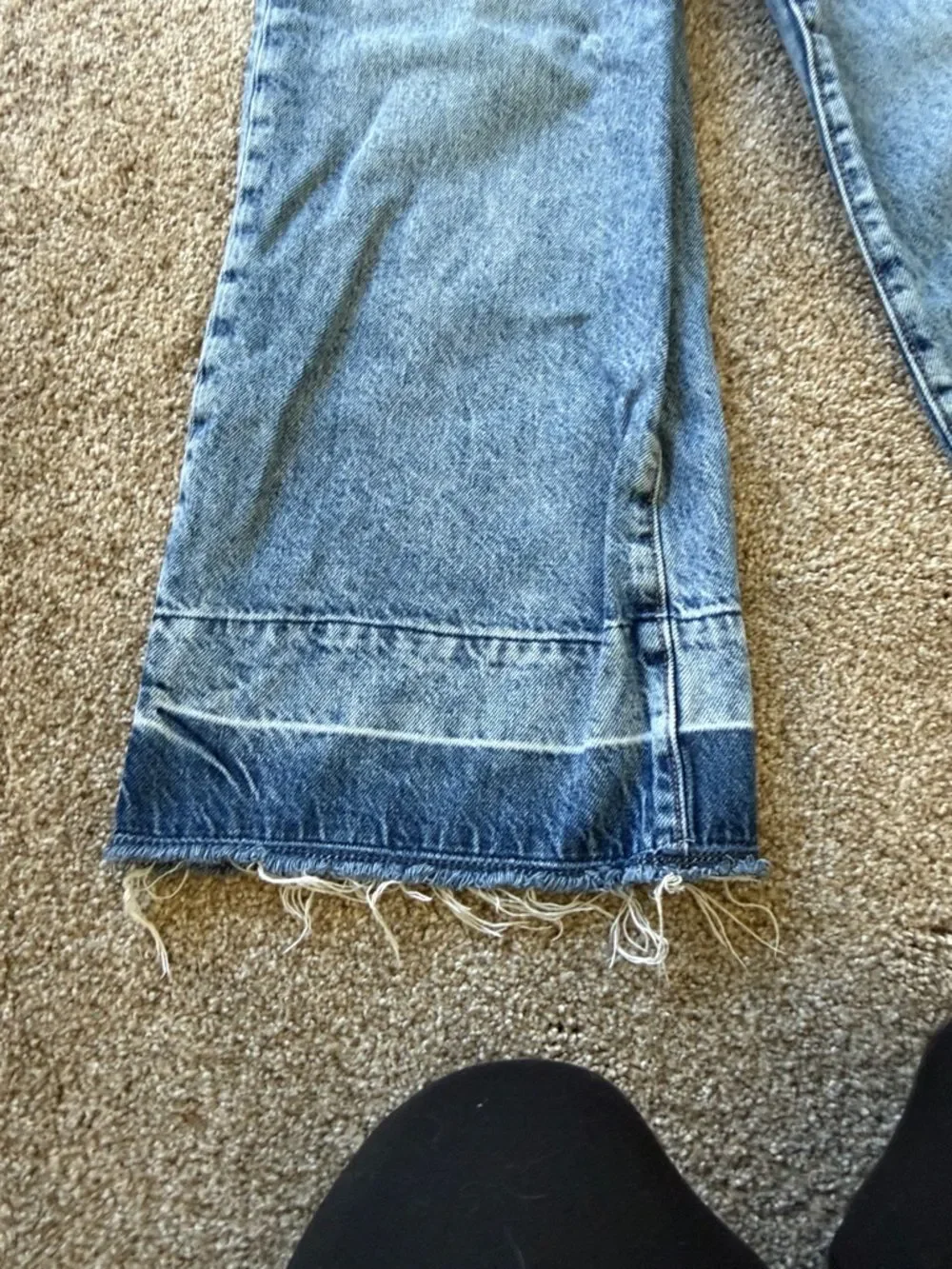 Girls! Wide Leg Blue Denim Jeans - Casual High-Rise.